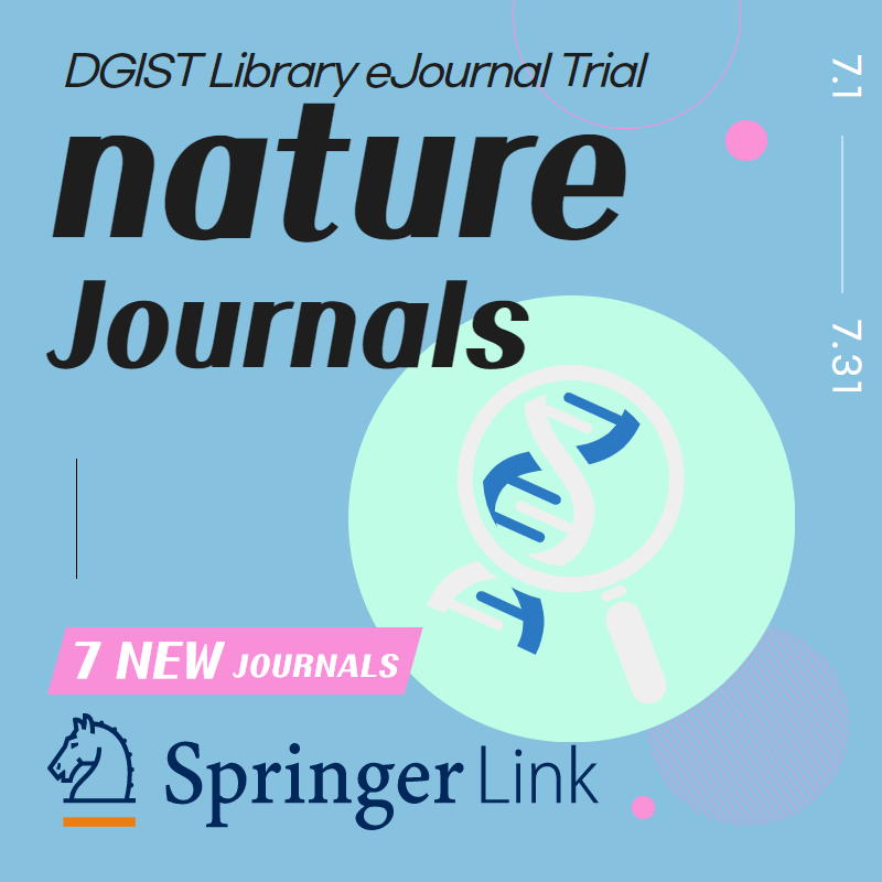 [eJournal Trial] Nature 신규 론칭 저널 무료 이용(~7/31)